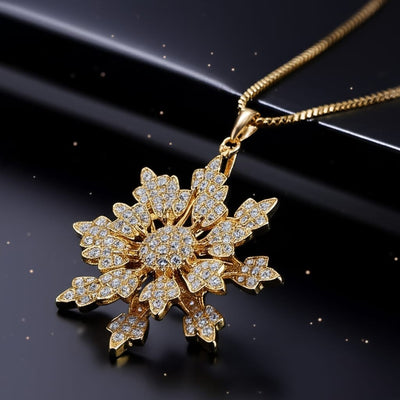 Flower Zircon  Locket Combo Set