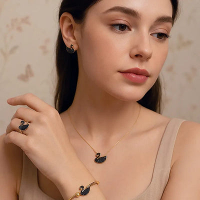 Swan Stainless Steel locket Combo Set