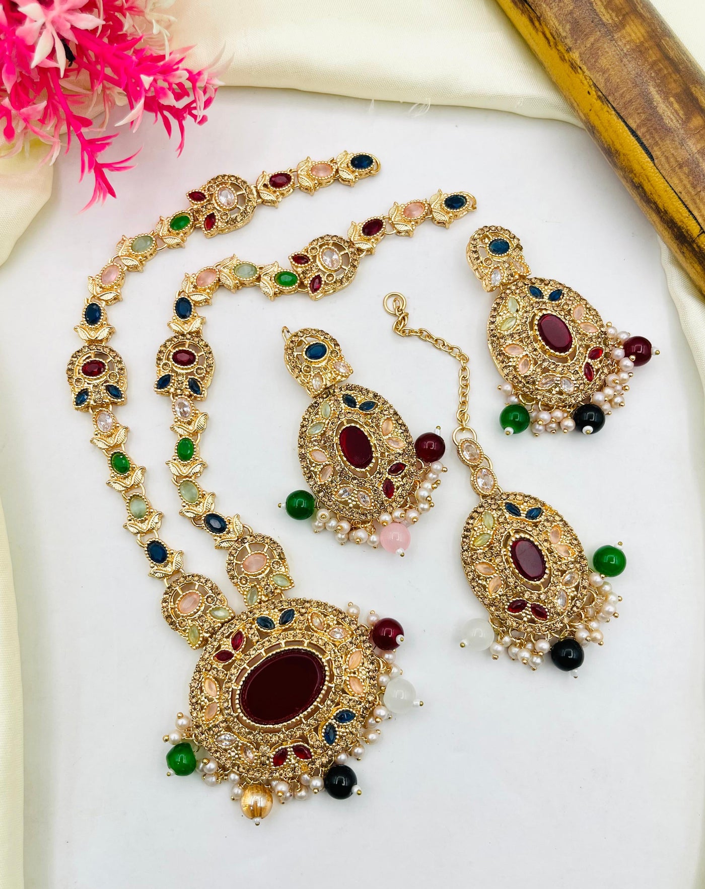 Gold Plated Zircon Bridal Set