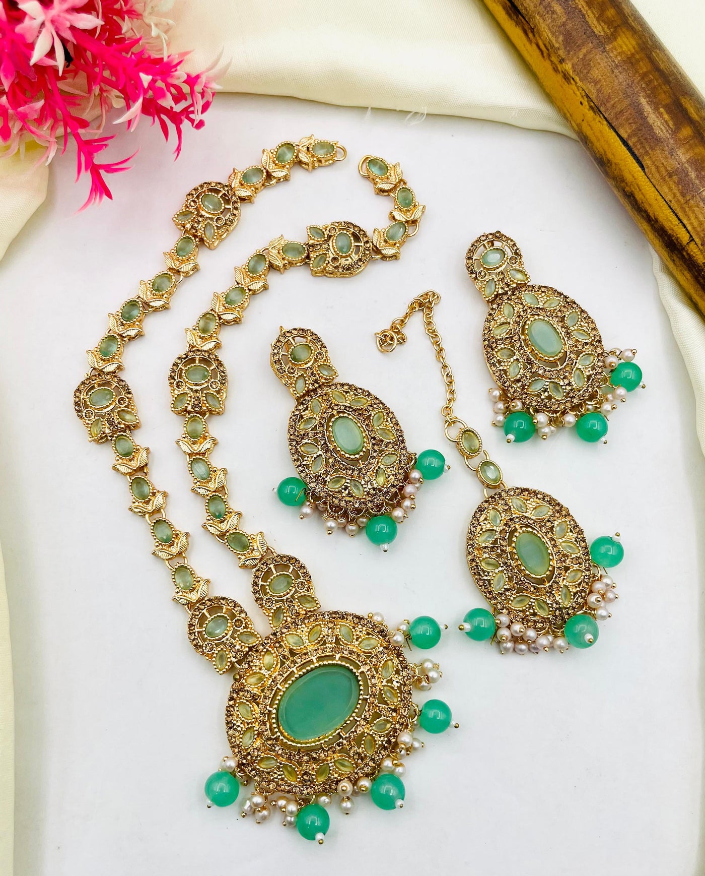 Gold Plated Zircon Bridal Set