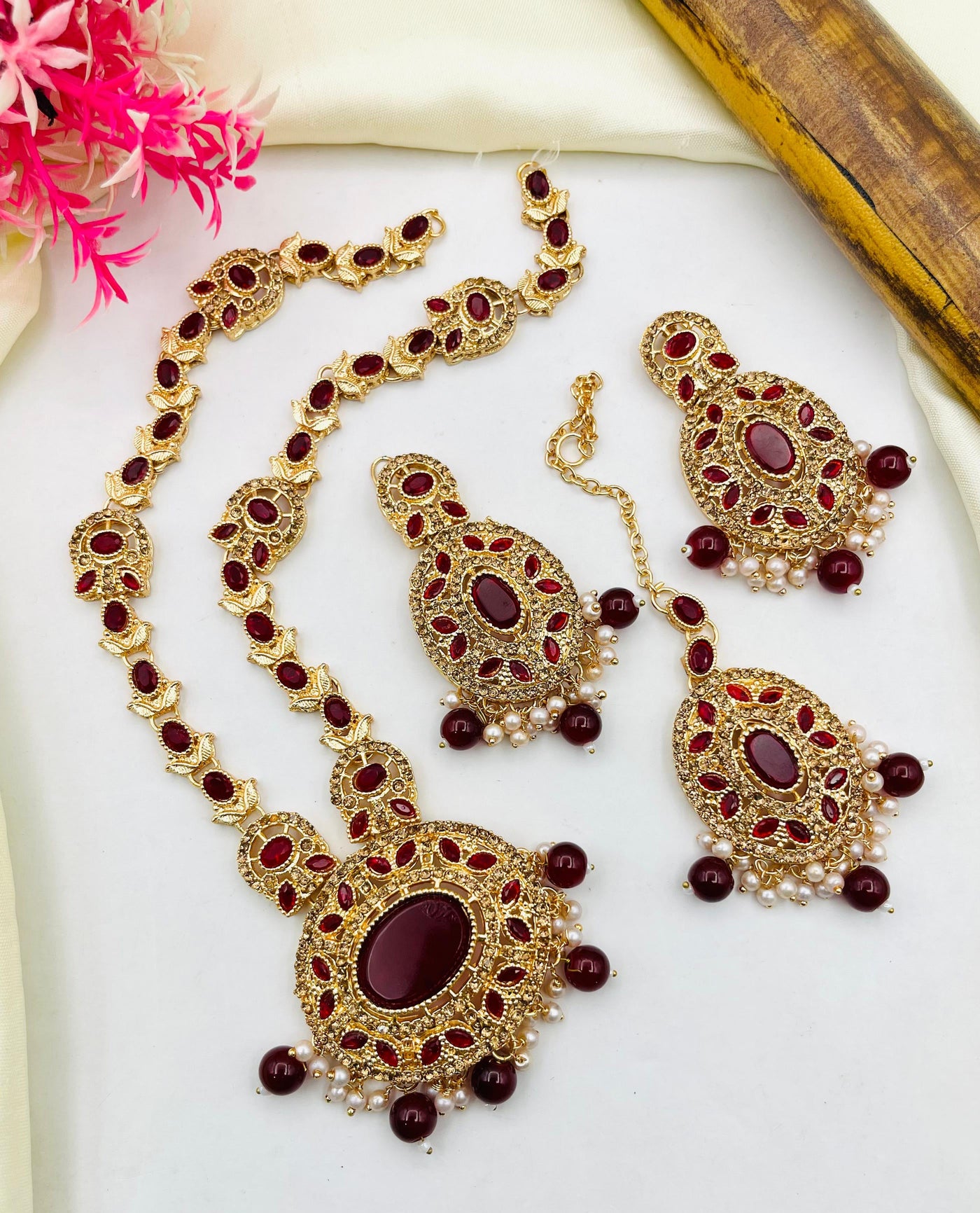 Gold Plated Zircon Bridal Set