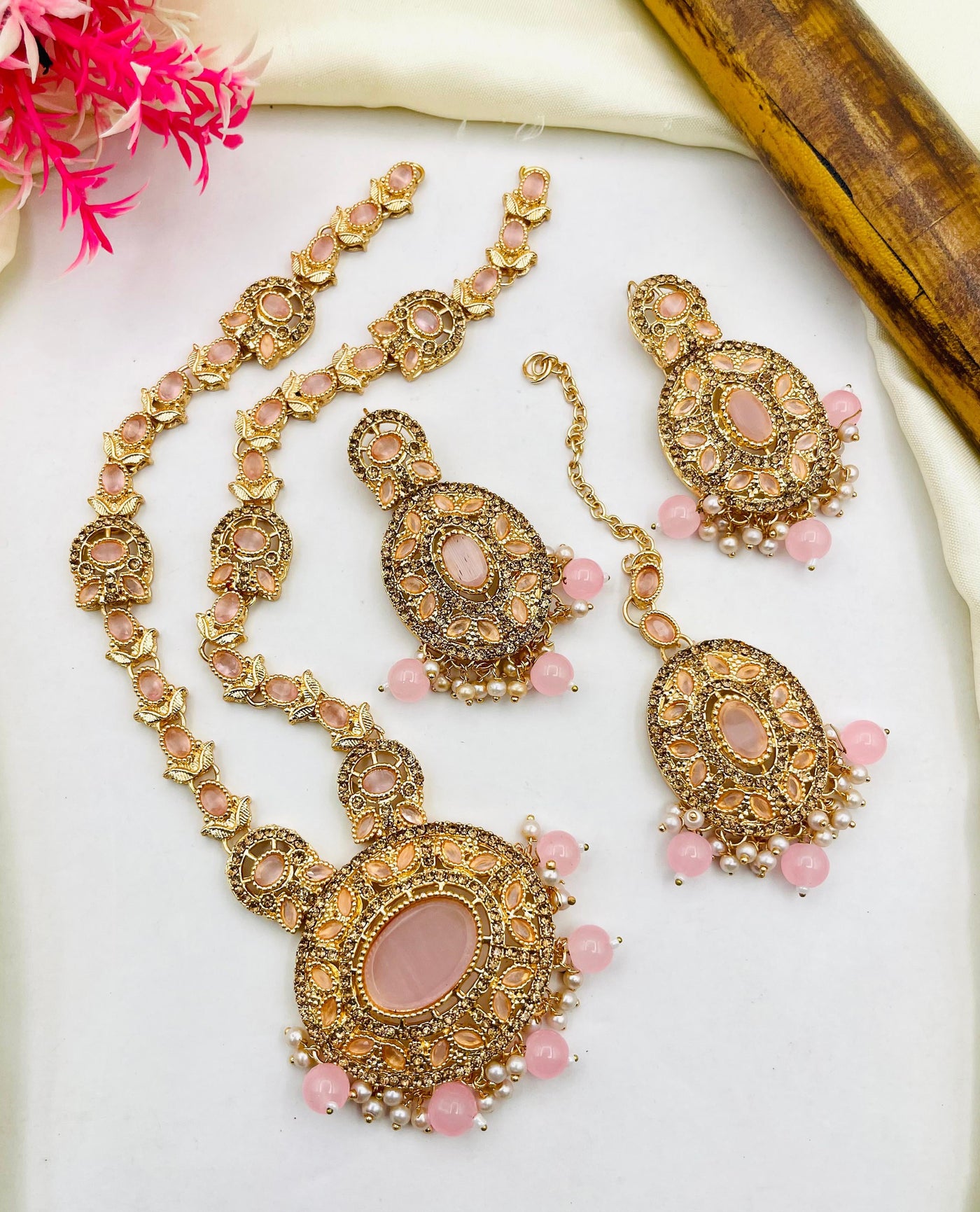 Gold Plated Zircon Bridal Set