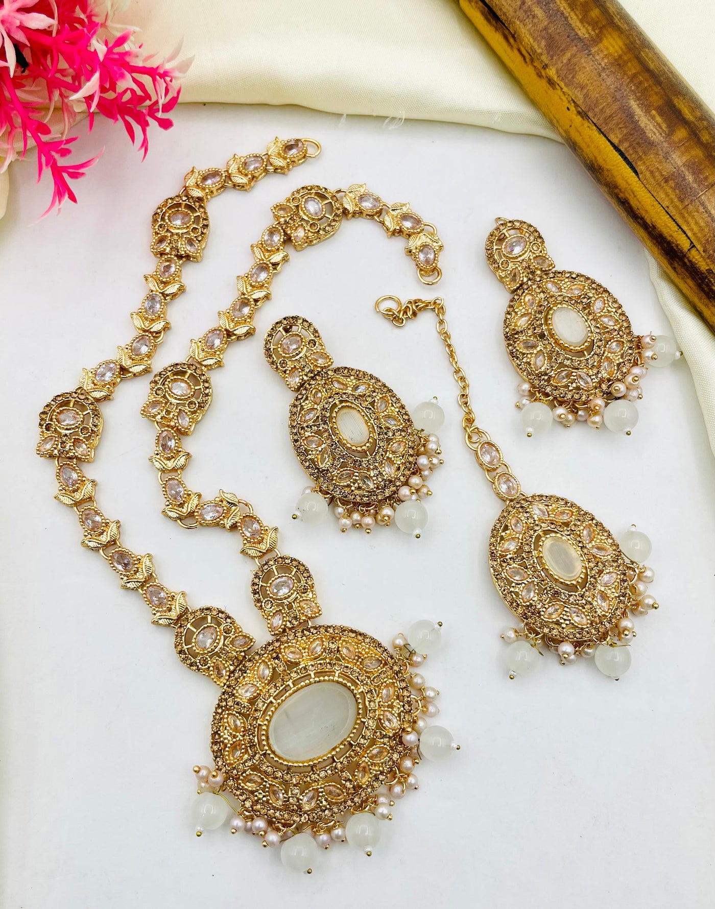 Gold Plated Zircon Bridal Set