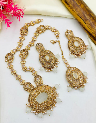 Gold Plated Zircon Bridal Set