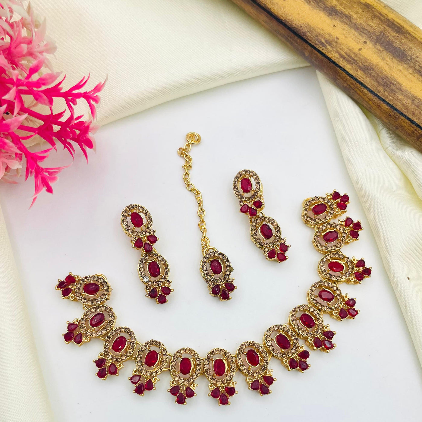 Gold Plated Zircon Bridal  Set
