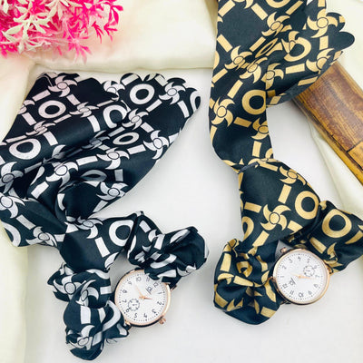 Delicate Design Printed Scrunchies Watches