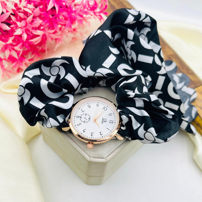 Delicate Design Printed Scrunchies Watches