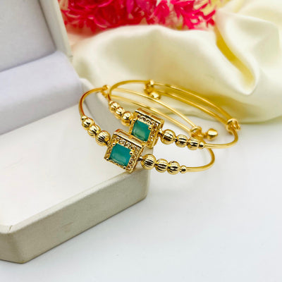 Gold Plated Zircon Bangles