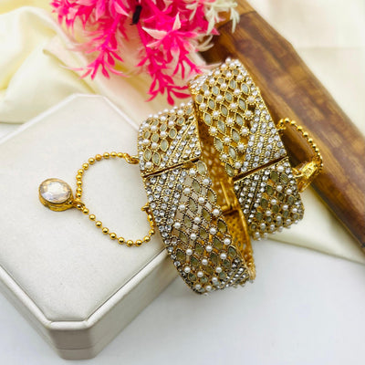 Two Piece Zircoon  Chain Bangles