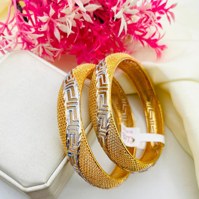 Gold Plated Tow Tone Bangles