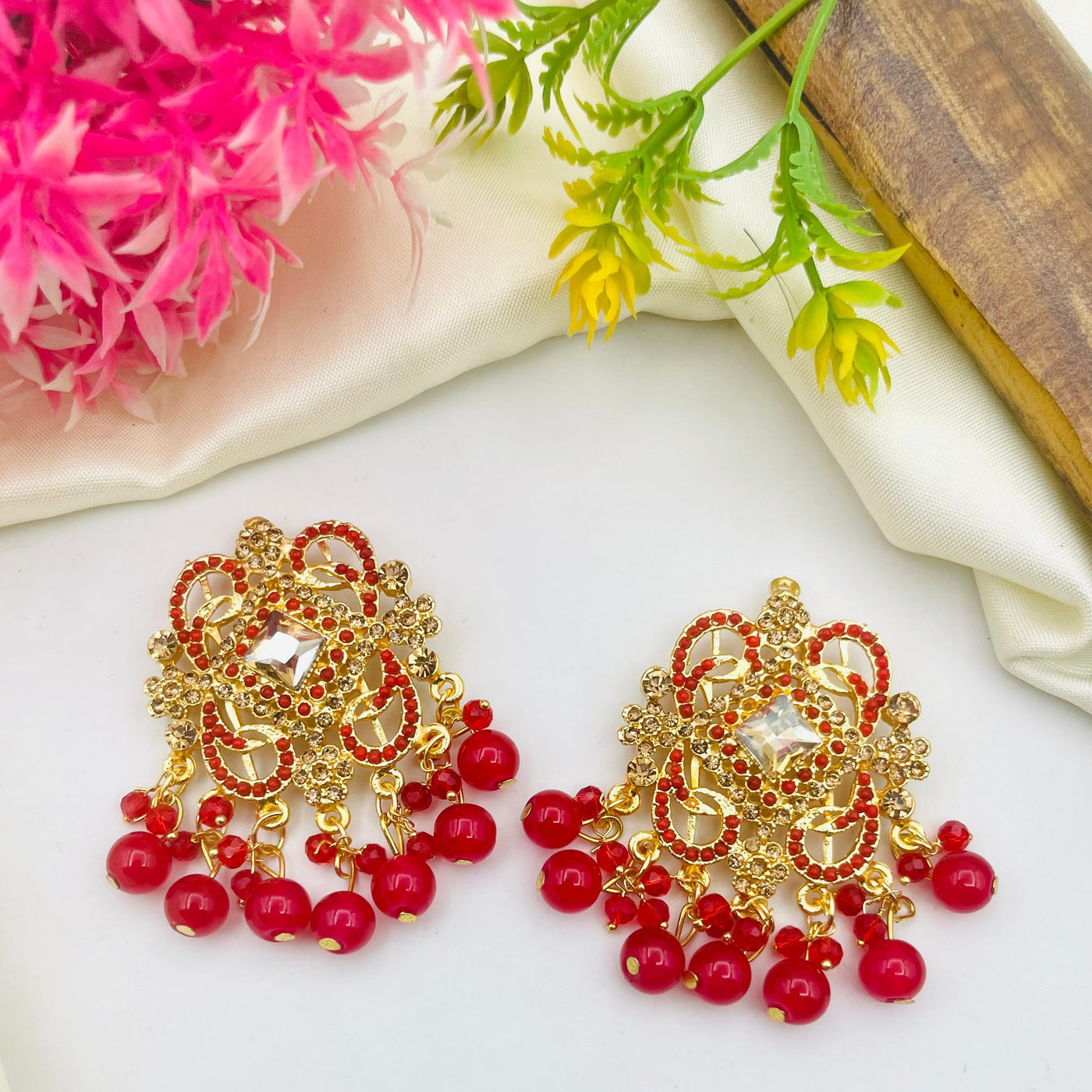 Gold Plated Manjoos Zircoon Earring