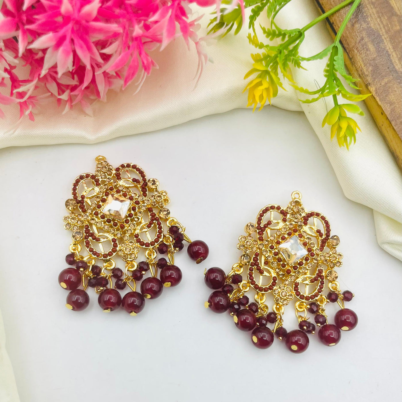 Gold Plated Manjoos Zircoon Earring
