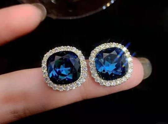Aqua Blue Stone Earring