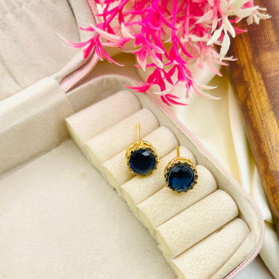 Gold Plated Zircon Stone Studs Earring