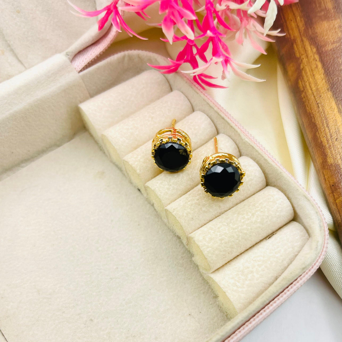 Gold Plated Zircon Stone Studs Earring