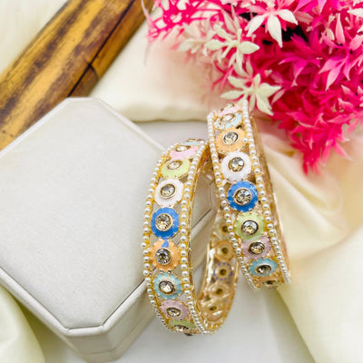 Gold Plated Multi Zircon Bangles