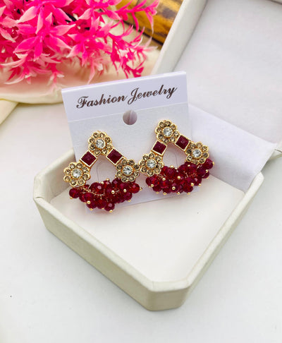 Gold Plated Gajra Earrings