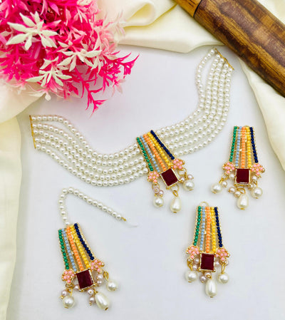 Nauratan Choker Zircon Bridal Set