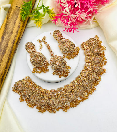 Gajra Style Zircon Bridal Set