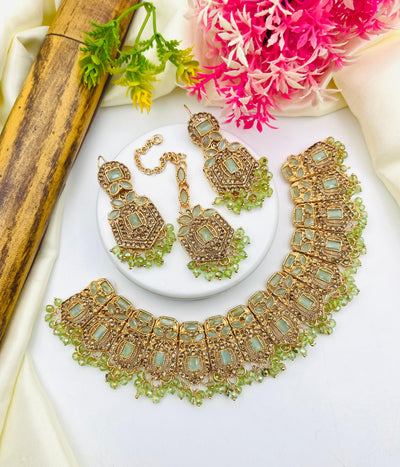 Gajra Style Zircon Bridal Set