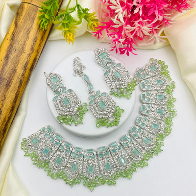 Gajra Style Zircon Bridal Set