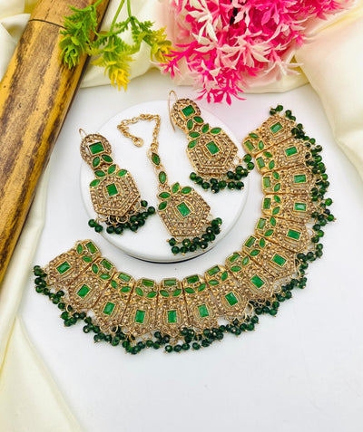 Gajra Style Zircon Bridal Set