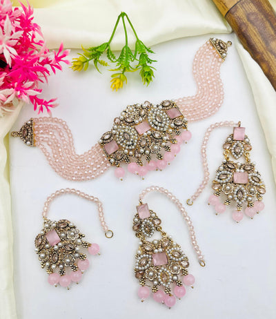 Rajwari Style Zircon Bridal Set