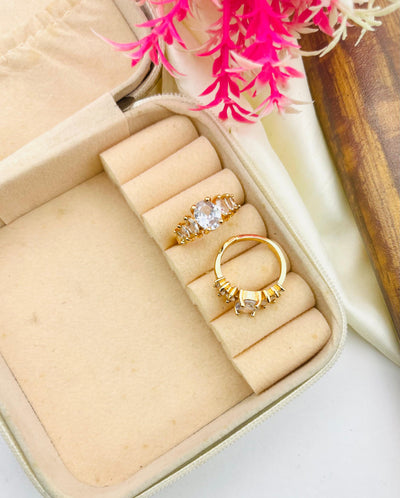 Gold Plated Zircon Rings