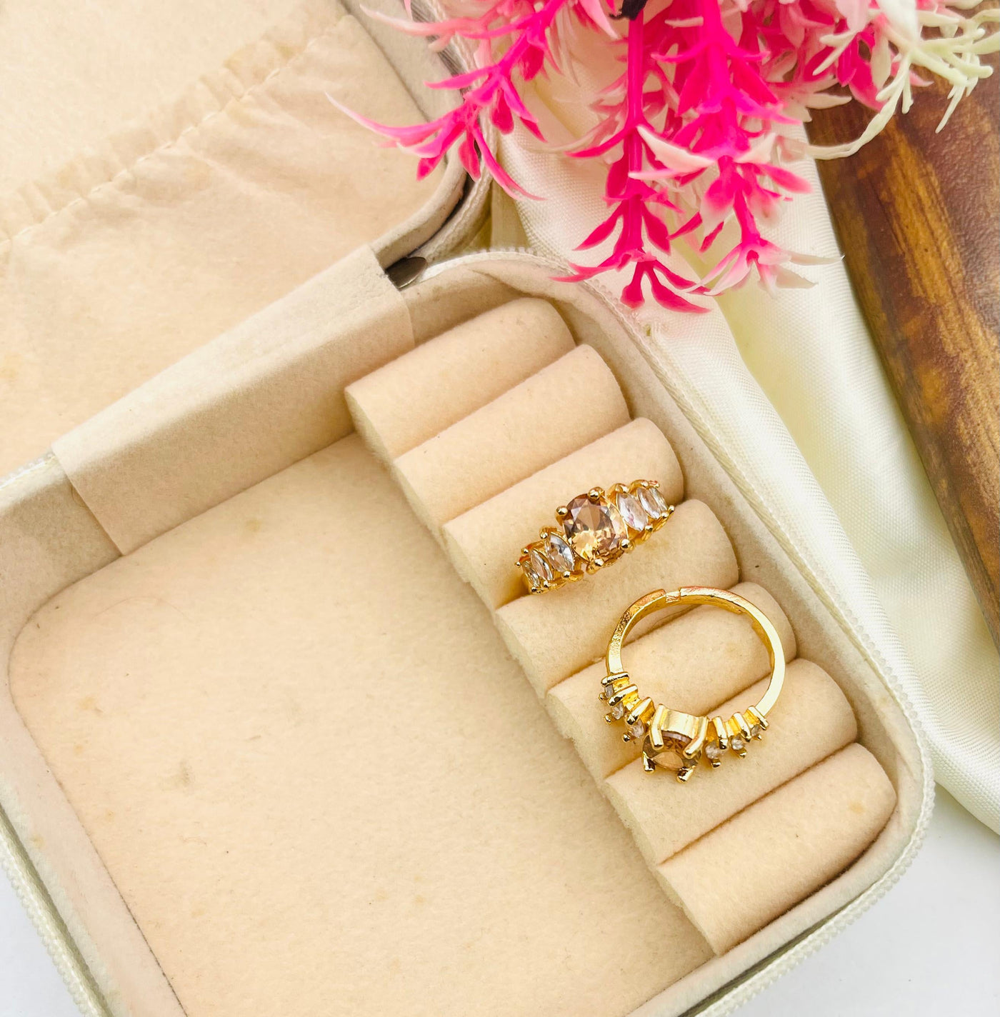 Gold Plated Zircon Rings
