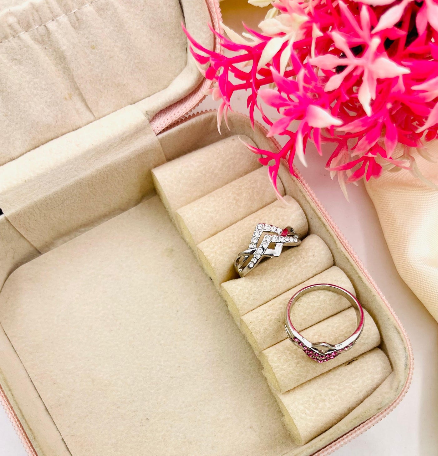 Silver Plated Zircon  Rings