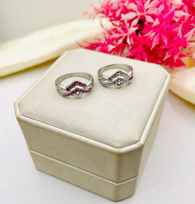Silver Plated Zircon  Rings