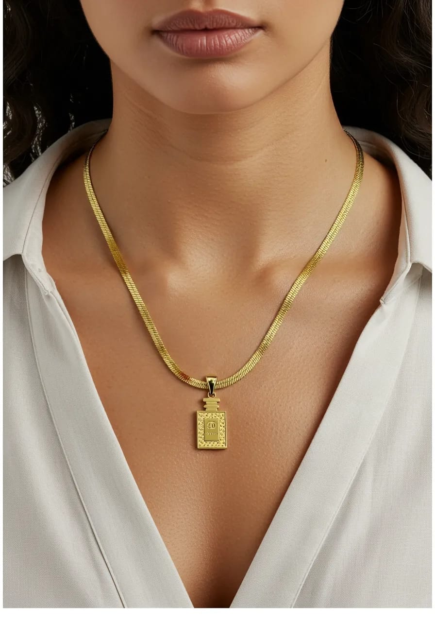 Snake locket chain pendants