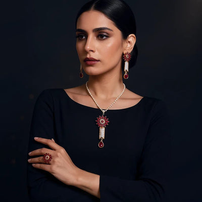 Flower Design Egyption Locket Combo Set