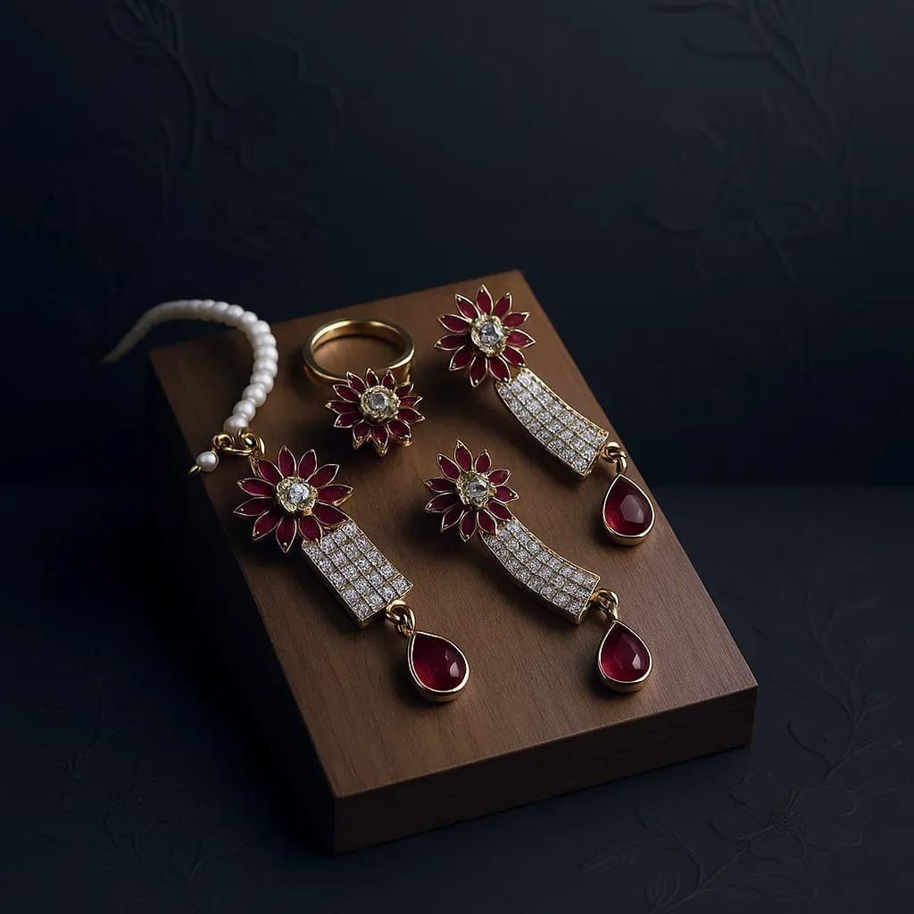 Flower Design Egyption Locket Combo Set